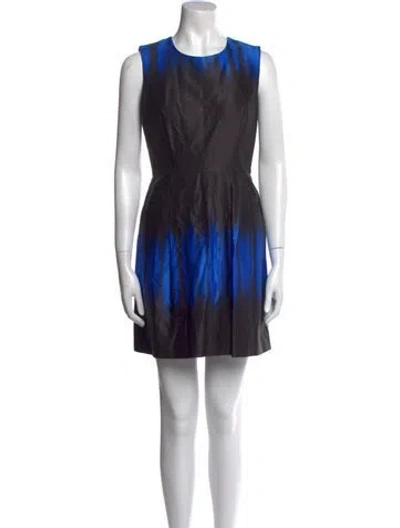 Pre-owned Milly Printed Mini Dress In Multi