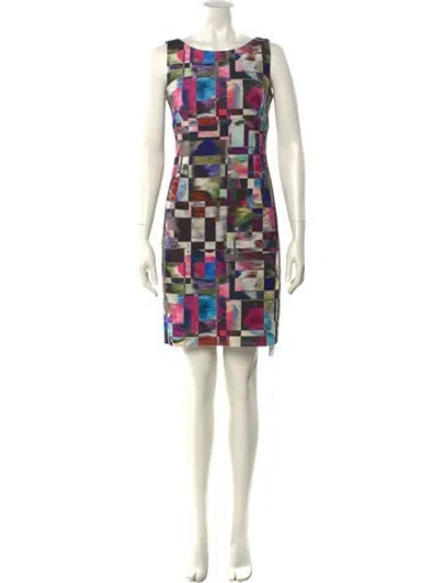 Pre-owned Milly Printed Mini Dress In Multi