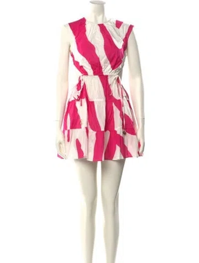 Pre-owned Milly Printed Mini Dress In Multi