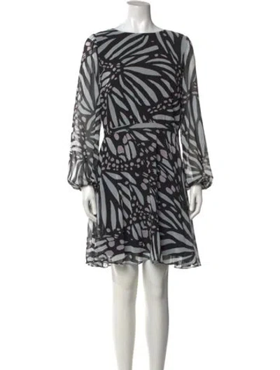 Pre-owned Milly Printed Mini Dress In Multi