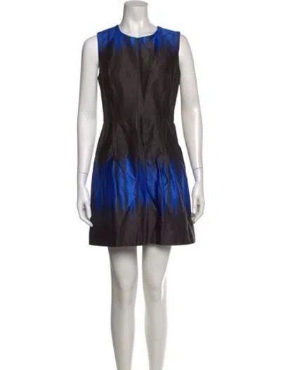 Pre-owned Milly Printed Mini Dress In Multi