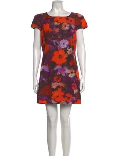 Pre-owned Milly Printed Mini Dress In Multi