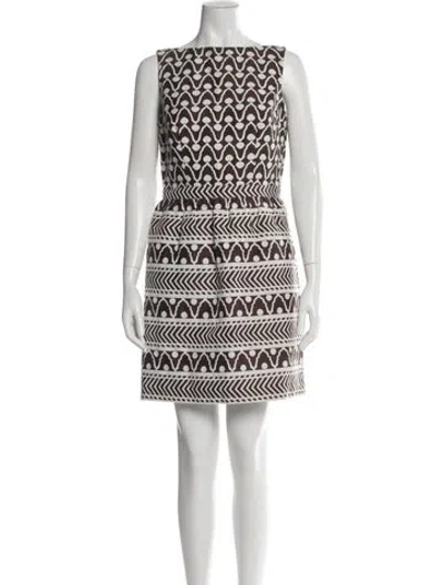 Pre-owned Milly Printed Mini Dress In Multi