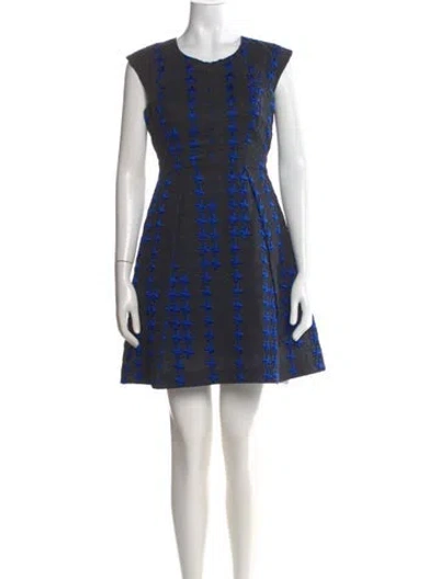 Pre-owned Milly Printed Mini Dress In Multi