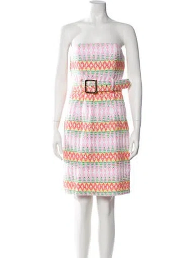 Pre-owned Milly Printed Mini Dress In Multi