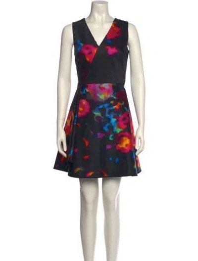 Pre-owned Milly Printed Mini Dress In Multi