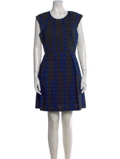Pre-owned Milly Printed Mini Dress In Multi
