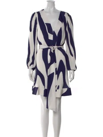 Pre-owned Milly Printed Mini Dress In Multi