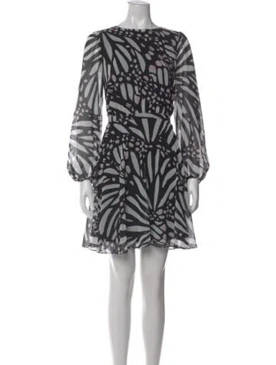 Pre-owned Milly Printed Mini Dress In Multi
