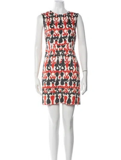 Pre-owned Milly Printed Mini Dress In Multi