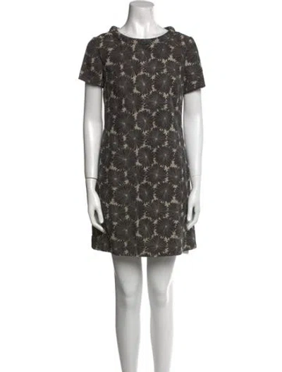 Pre-owned Milly Printed Mini Dress In Neutral