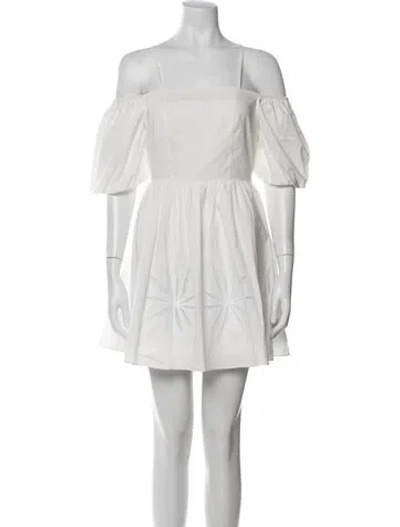 Pre-owned Milly Printed Mini Dress In Neutral