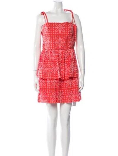 Pre-owned Milly Printed Mini Dress In Orange