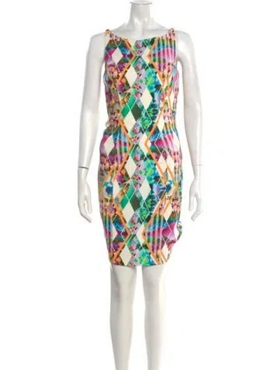 Pre-owned Milly Printed Mini Dress In Orange