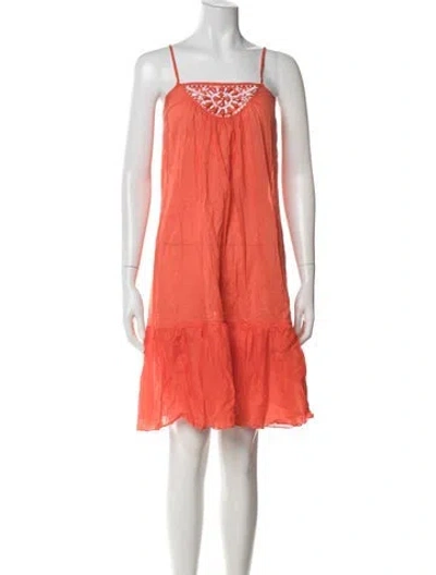 Pre-owned Milly Printed Mini Dress In Orange
