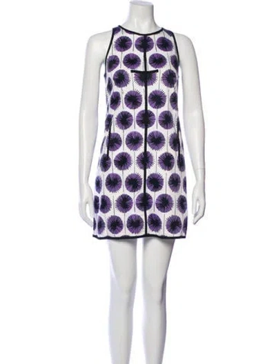 Pre-owned Milly Printed Mini Dress In Pink