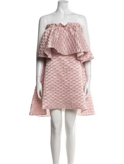 Pre-owned Milly Printed Mini Dress In Pink