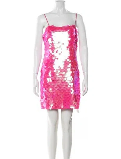 Pre-owned Milly Printed Mini Dress In Pink