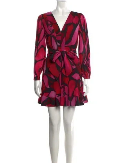 Pre-owned Milly Printed Mini Dress In Pink