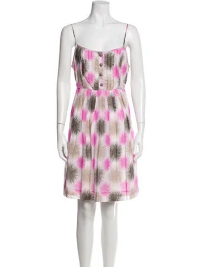 Pre-owned Milly Printed Mini Dress In Pink