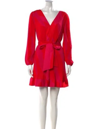 Pre-owned Milly Printed Mini Dress In Pink/red