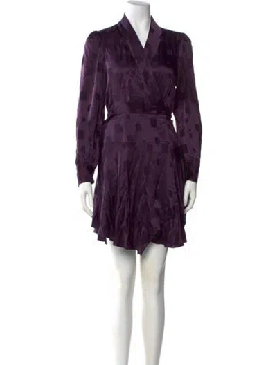 Pre-owned Milly Printed Mini Dress In Purple