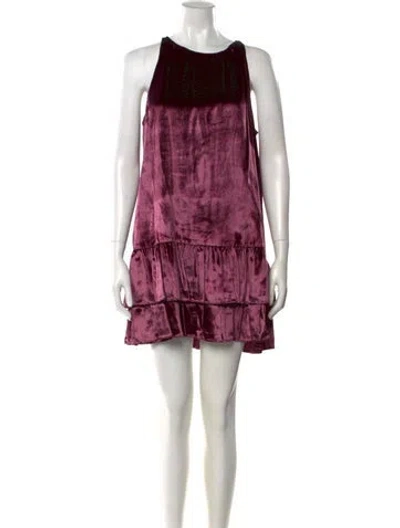 Pre-owned Milly Printed Mini Dress In Purple