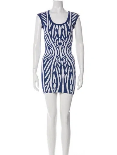 Pre-owned Milly Printed Mini Dress In Purple