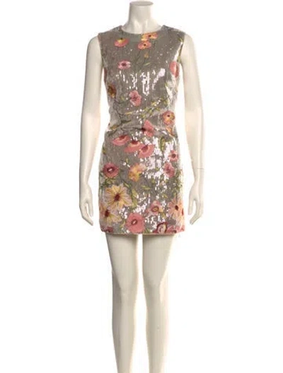 Pre-owned Milly Printed Mini Dress W/ Tags In Multi