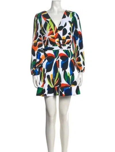 Pre-owned Milly Printed Mini Dress W/ Tags In Multicolor