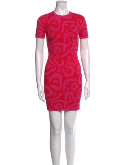 Pre-owned Milly Printed Mini Dress W/ Tags In Pink