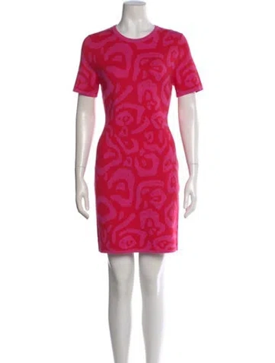 Pre-owned Milly Printed Mini Dress W/ Tags In Pink