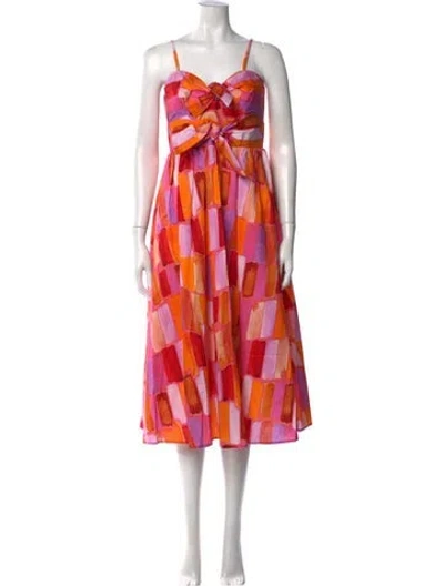 Pre-owned Milly Printed Mini Dress W/ Tags In Pink