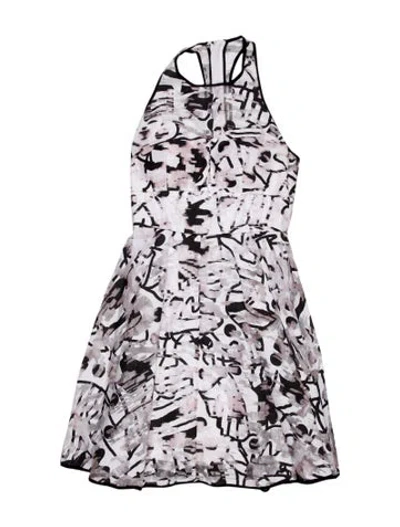 Pre-owned Milly Printed Mini Dress In White