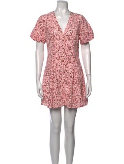 Pre-owned Milly Printed Mini Dress In White
