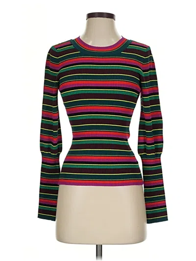 Pre-owned Milly Pullover Sweater In Green