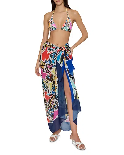 Milly Rainbow Oasis Cover-up Sarong In Multi