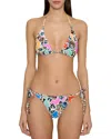 Milly Rainbow Oasis Triangle Bikini Top In Multi