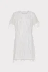 Milly Women's Rana Feather Shift Dress In White