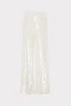 Milly Reed Solid Sequin Pants In White