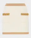 Milly Reggie Sequin-embellished Woven Mini Skirt In Gold