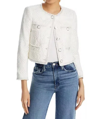 Milly Reign Diamond Crochet Jacket In White