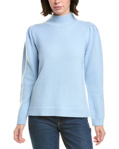 Milly Relaxed Knit Wool & Cashmere-blend Sweater In Blue