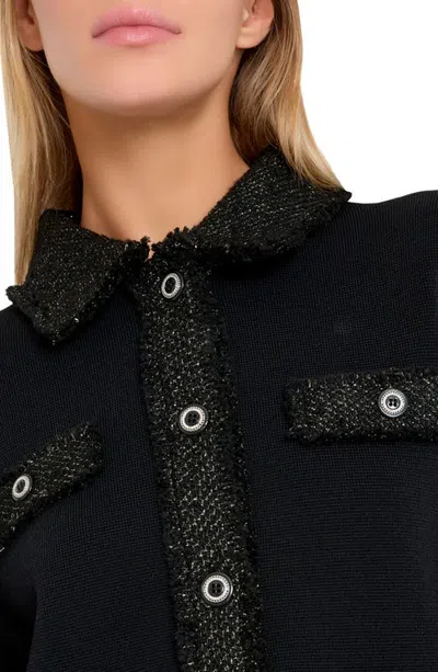 Milly Rhea Cardigan Jacket In Black