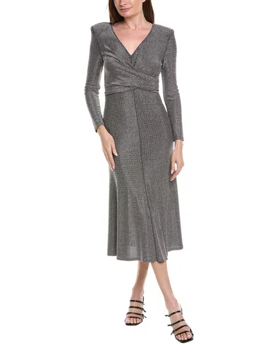 Milly Rhys Jersey V-neck Wrap Maxi Dress In Gray