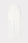 Milly Rib Fringe Midi Skirt