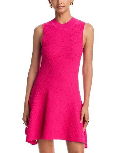 Milly Riley Knit Mini Dress In Pink