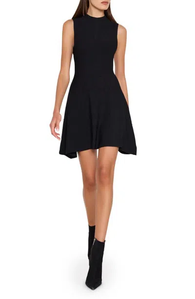 Milly Riley Knit Minidress In Black