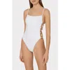 Milly Ringside One-piece Swimsuit In White