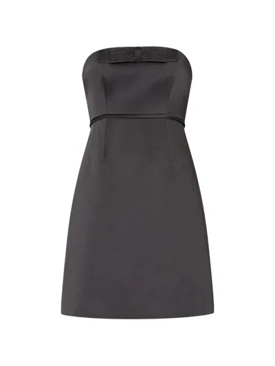 Milly Robin Duchess Bow-embellishment Mini Dress In Animal Print